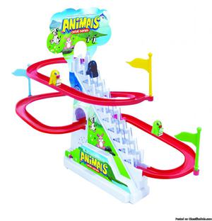 Penguin Race Track Fun Stairs Game
