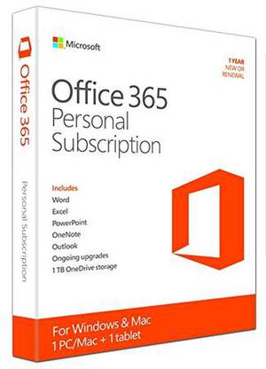 Microsoft Office 365 Personal 1-yr subscription