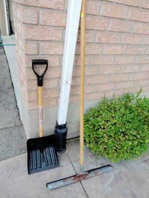 One Floor Squeegee and One Easy to handle Snow Shovel