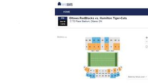 Ottawa RedBlacks vs. Hamilton Tiger-Cats (Upper Mm Row 10)
