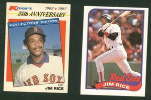 Two Jim Rice Cards Boston Red Sox