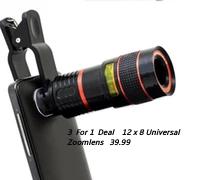 3 for 1 Universal Zoom Lens for any cell Phone