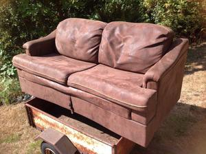 Brown couch/bed