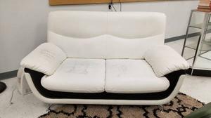 Sofa and loveseat white and black matching