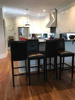 4 leather bar stools from Pier One
