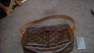 Louis Vuitton Brown Shoulder Handbag with Two Flapped Front