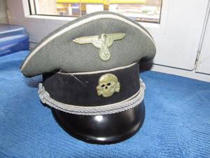 Original German WW2 Waffen SS Officer Visor Cap