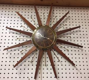 Vintage Teak Electric Clock