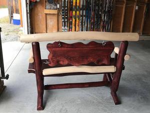 Custom built birch/fir bench