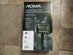 Brand New Noma 3-Outlet Power Post