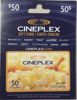 Cineplex gift card
