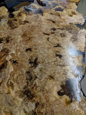 Quilted maple burl table slabs