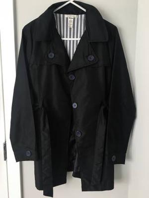 Youth large black trench coat