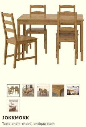 Gently used dining set - kitchen table and chairs