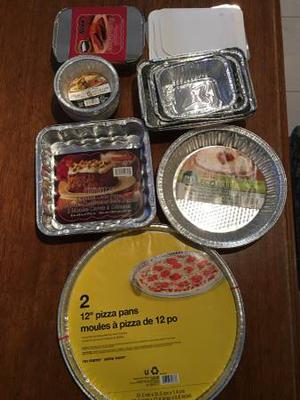 Handi-foil containers, pizza and pie pans