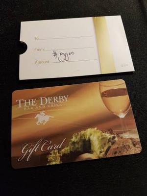 GIFT CARD: The Derby Bar and Grill $50 value for $30