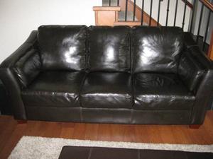 Leather couch Brown