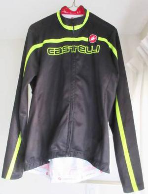 Mens CASTELLI Race Team Cycling Jersey Size M/L Black