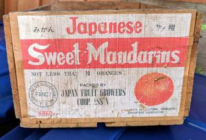 Vintage Wood Japanese Orange Box
