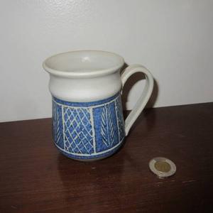 Blue & White Tanglewood Pottery Coffee Mug