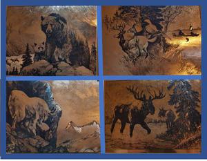 R. H. Palenske - Copper Etch Prints - Rocky Mountain Big