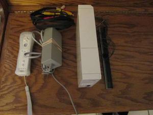 WII console and controller