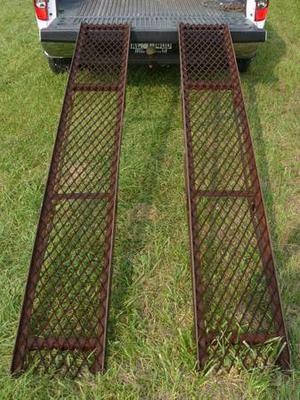 A pair of heavy duty ramps