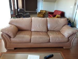 Beige Soft Leather Sofa