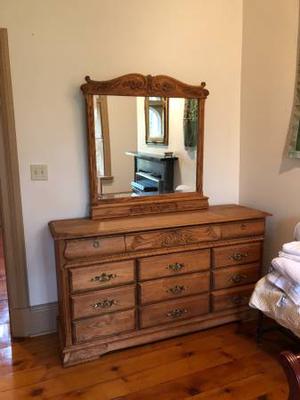 Solid Oak Dresser w/ Mirror