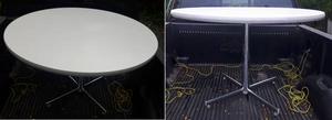 Very Light Gray Arbourite Round Kitchen Table