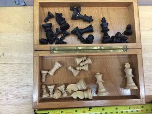 8 Inch All Wood Chess Game, Portable and Travel Friendly