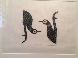 Litho by First Nations Ojibwe artist Allen Ahmoo Angecneb