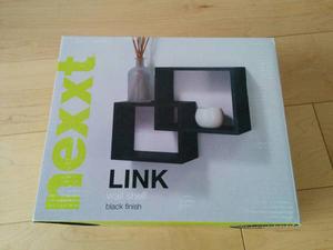 Nexxt Link 2 black interlocking Wall Shelves Black