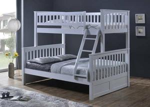 Single / Double Bunk Bed - Hardwood - White - NEW- by Bunk