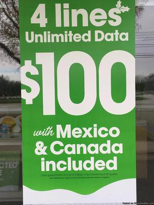 4 LINES FOR $100 A MONTH WITH CRICKET WIRELESS