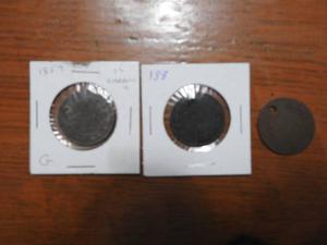 3 Large Canadian Pennies