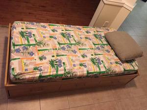 Cheap single bed with mattress and lots of storage