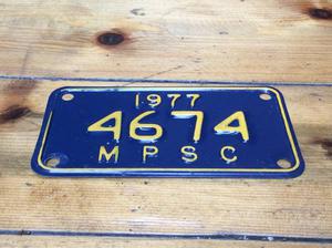  MICHIGAN PUBLIC SERVICE COMMISSION metal licence plate