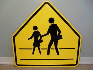 Never Used Real School Crossing Traffic Sign