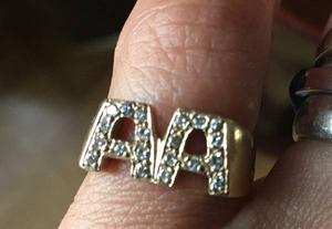Real Diamonds 14K Yellow Gold Ring (Size 5) with 2 initials