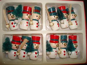 Snowman Christmas Tree Ornaments Decoration • Set contains