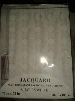 WATER RESISTANT FABRIC SHOWER CURTAIN- *NEW*