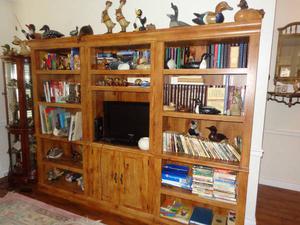 Wood 3 piece book shelf/wall unit