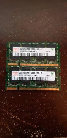 2 X 2GB PCMHz DDR2 Laptop Rams