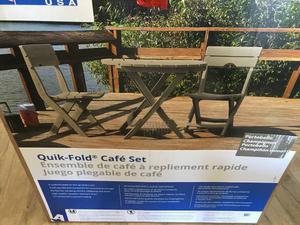 Adams Quik-Fold Cafe set patio table folding