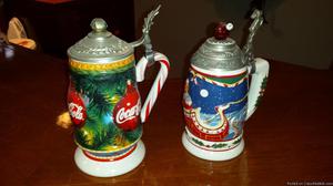 Budweiser/ Coca Cola Collectable Beer Steins