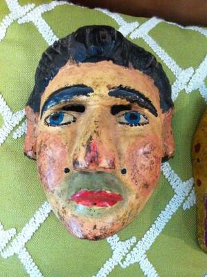 MEXICAN CARVED MASKS HAND CARVED AND PAINTED