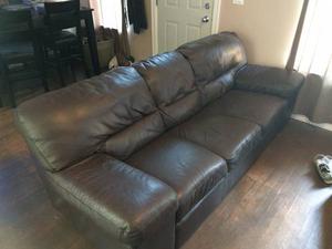 Palliser brown leather couch