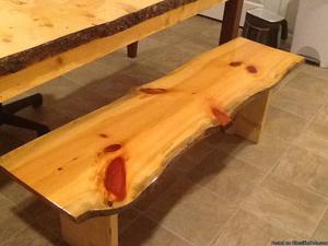 Spruce table and chairs/bench