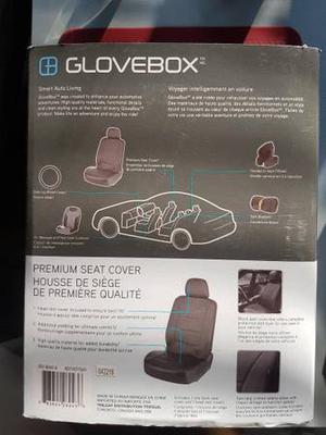 2 - Glovebox PVC Low Back Seat Cover, Black, 2-pc